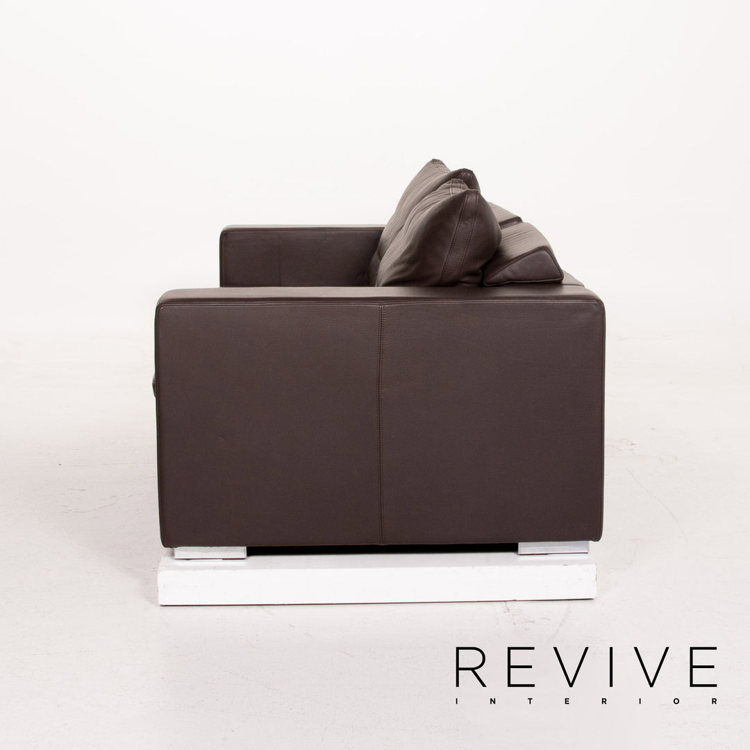 BoConcept Mezzo Leder Sofa Braun Dunkelbraun Dreisitzer Couch #15498