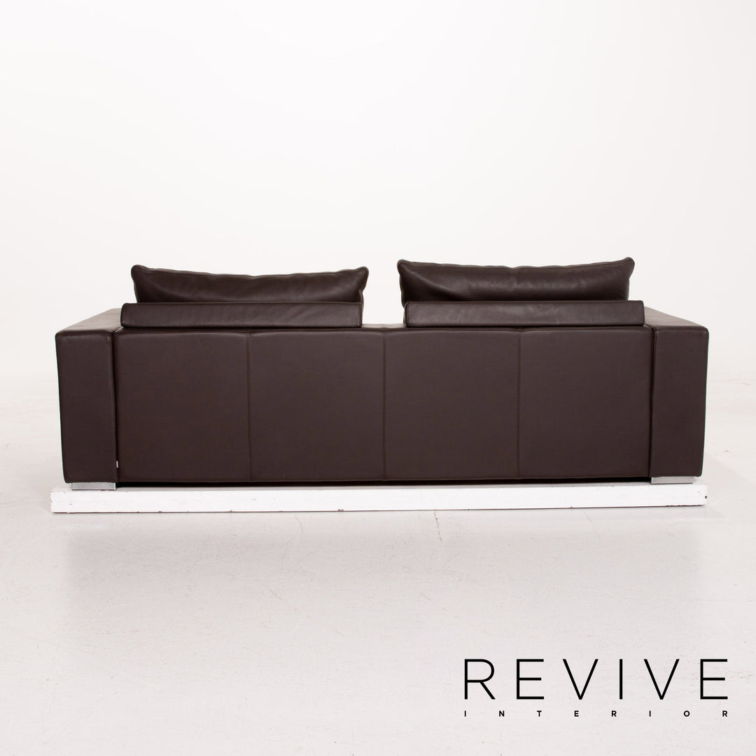 BoConcept Mezzo Leder Sofa Braun Dunkelbraun Dreisitzer Couch #15498
