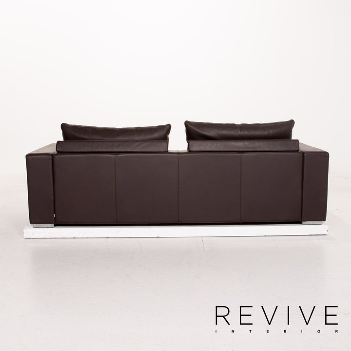 BoConcept Mezzo Leder Sofa Braun Dunkelbraun Dreisitzer Couch #15498
