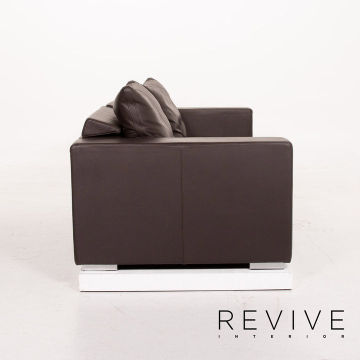 BoConcept Mezzo Leder Sofa Braun Dunkelbraun Dreisitzer Couch #15498