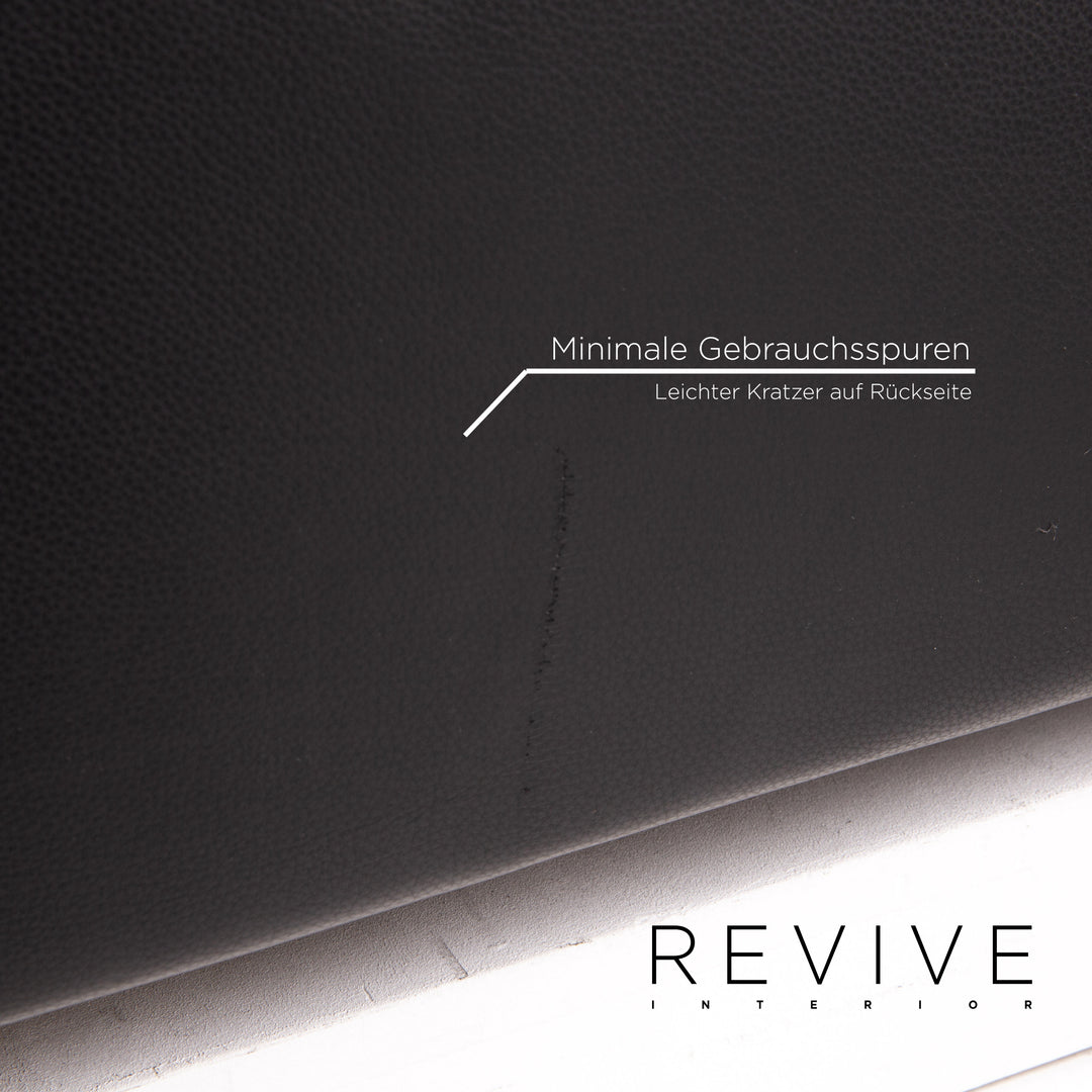 BoConcept Mezzo Leder Sofa Schwarz Dreisitzer Couch #14642