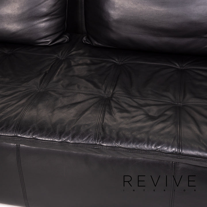 BoConcept Mezzo Leder Sofa Schwarz Dreisitzer Couch #14642