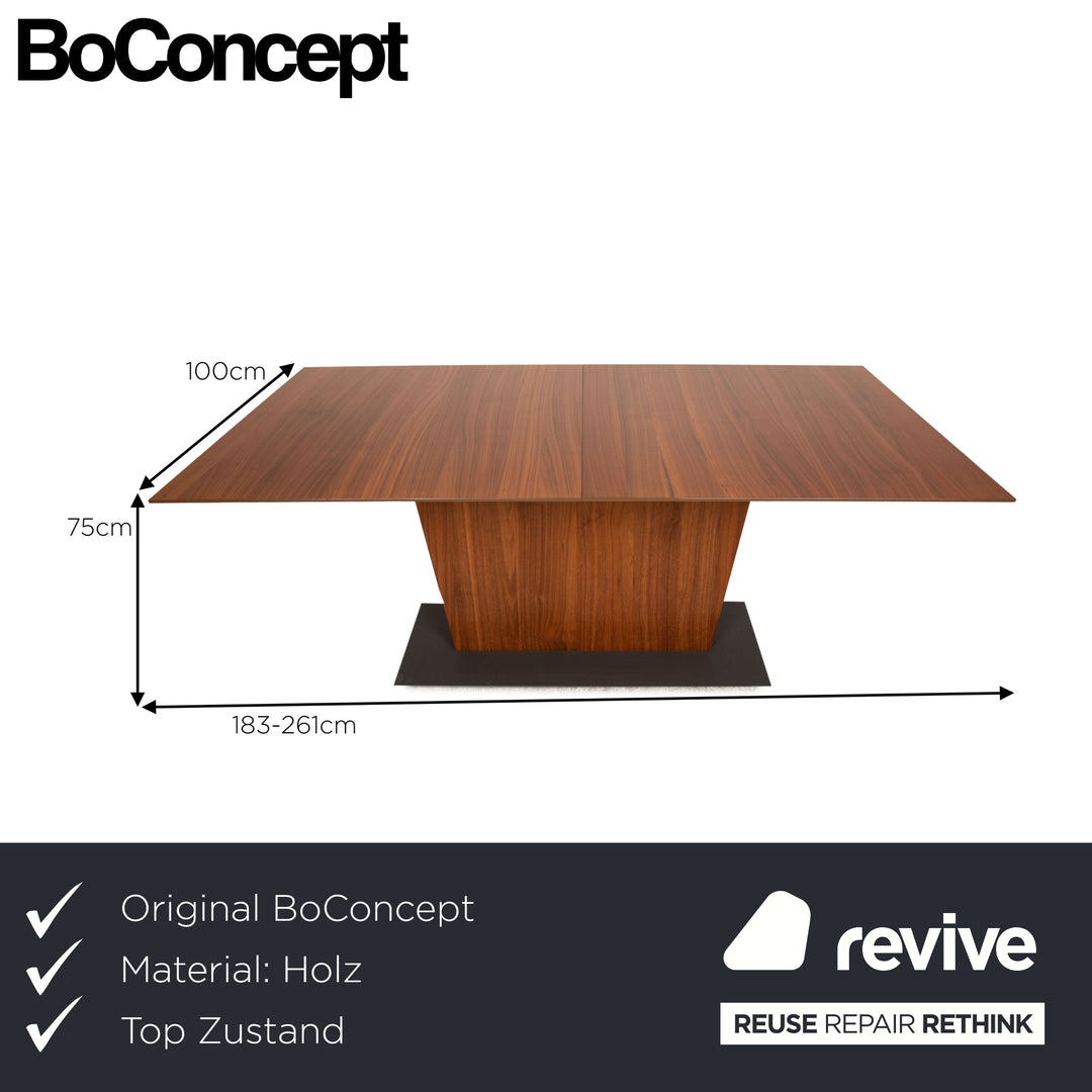 BoConcept Milano Holz Esstisch Braun Ausziehfunktion 180-260 x 100 cm