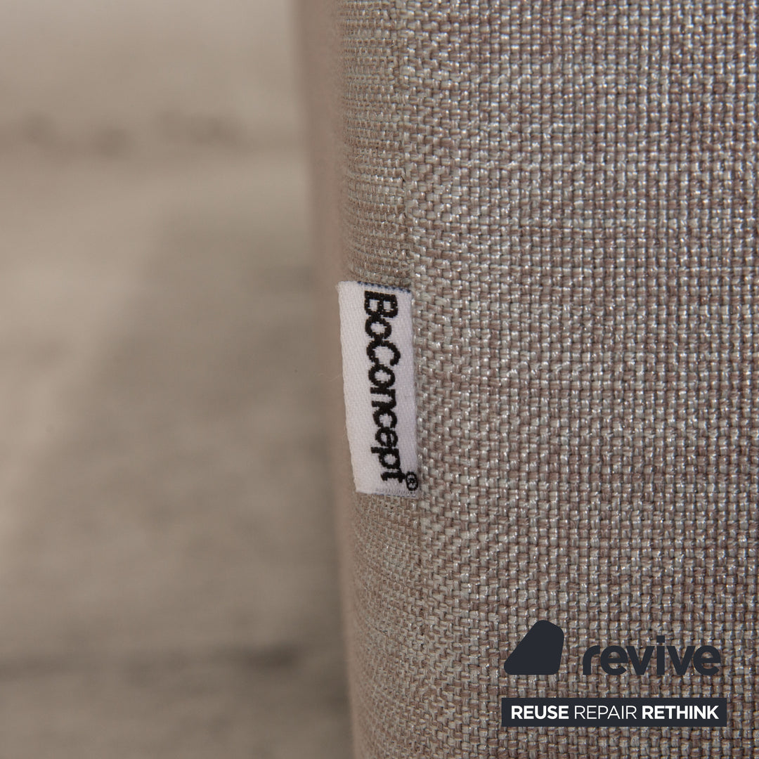 BoConcept Milos Stoff Sofa Grau Ecksofa Couch inkl. Hocker