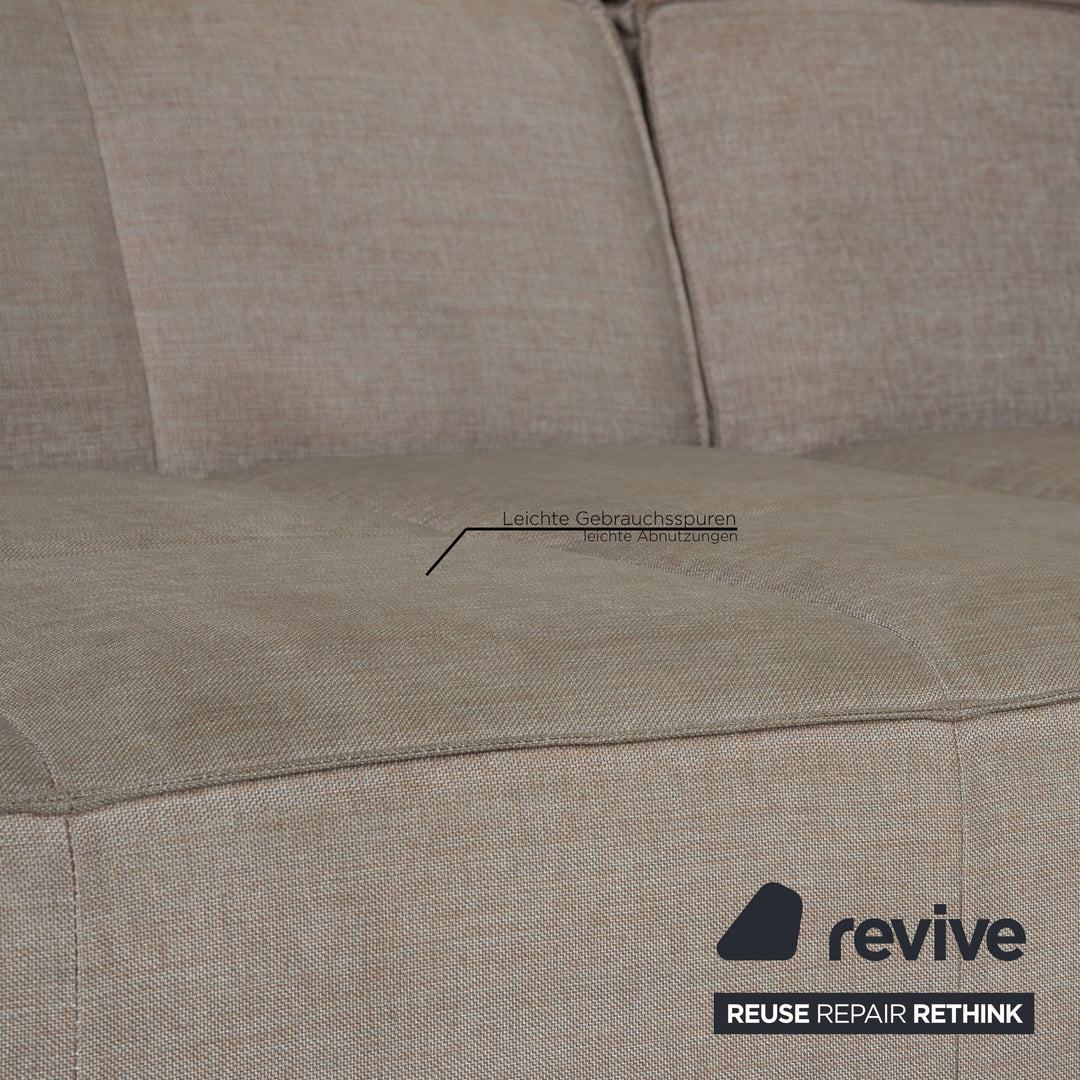 BoConcept Milos Stoff Sofa Grau Ecksofa Couch inkl. Hocker