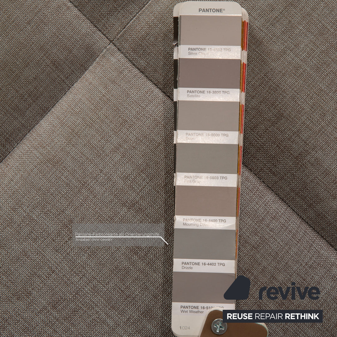 BoConcept Milos Stoff Sofa Grau Ecksofa Couch inkl. Hocker