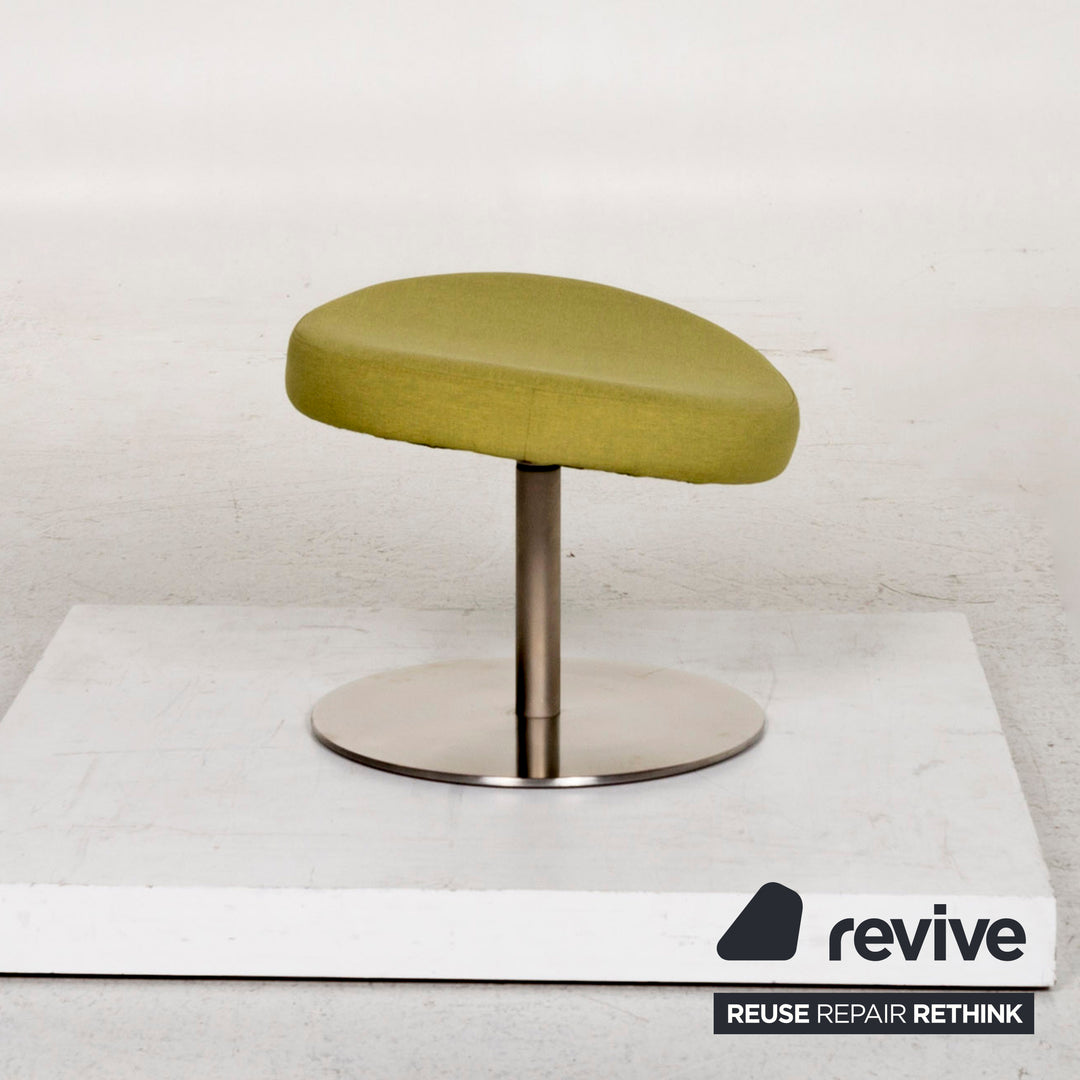 BoConcept Ogi Stoff Sessel inkl. Hocker Grün Limettengrün Drehstuhl #12928