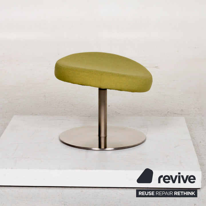 BoConcept Ogi Stoff Sessel inkl. Hocker Grün Limettengrün Drehstuhl #12928