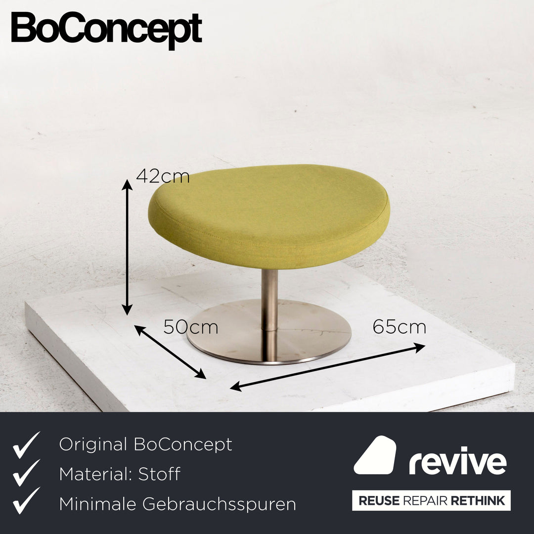 BoConcept Ogi Stoff Sessel inkl. Hocker Grün Limettengrün Drehstuhl #12928