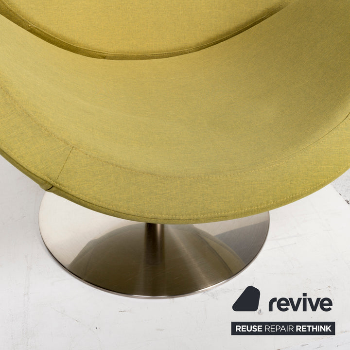 BoConcept Ogi Stoff Sessel inkl. Hocker Grün Limettengrün Drehstuhl #12928