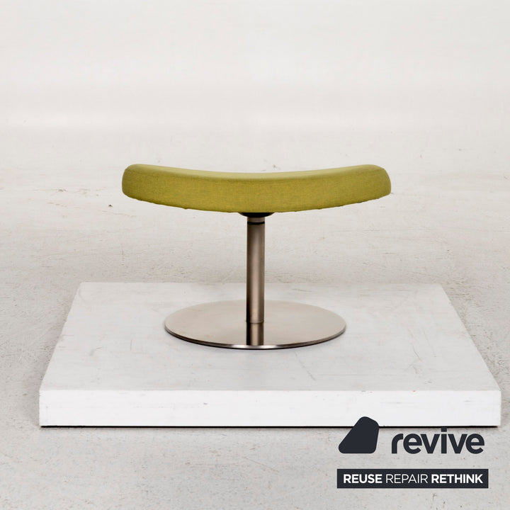 BoConcept Ogi Stoff Sessel inkl. Hocker Grün Limettengrün Drehstuhl #12928