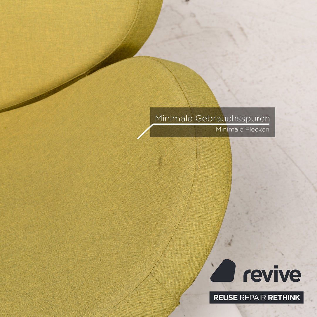 BoConcept Ogi Stoff Sessel inkl. Hocker Grün Limettengrün Drehstuhl #12928