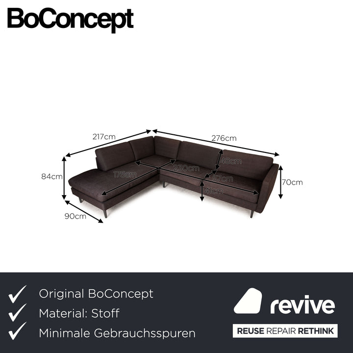 BoConcept Osaka Stoff Sofa Anthrazit Ecksofa Couch