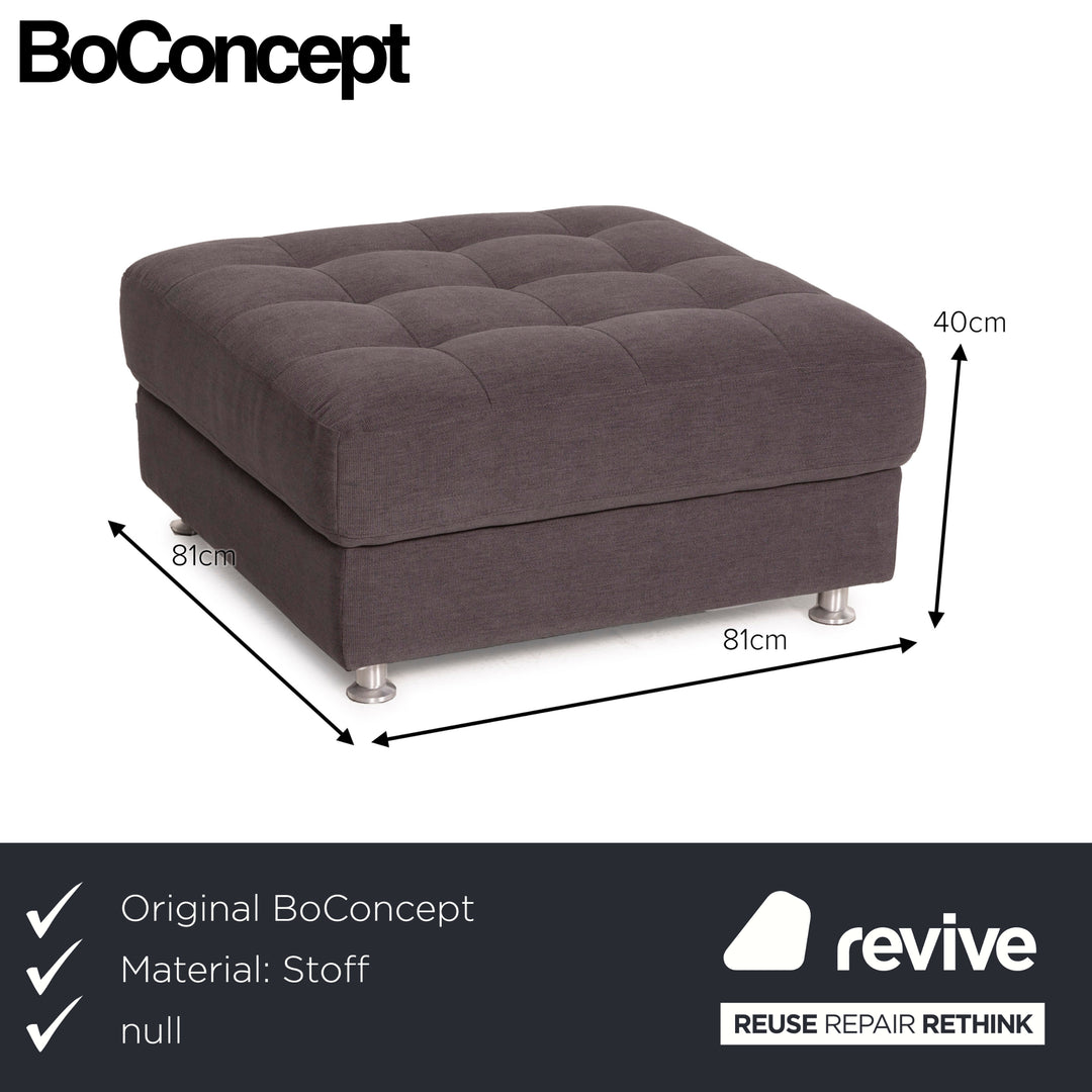 BoConcept Osaka Stoff Sofa Garnitur Grau 2xZweisitzer 1xHocker Set