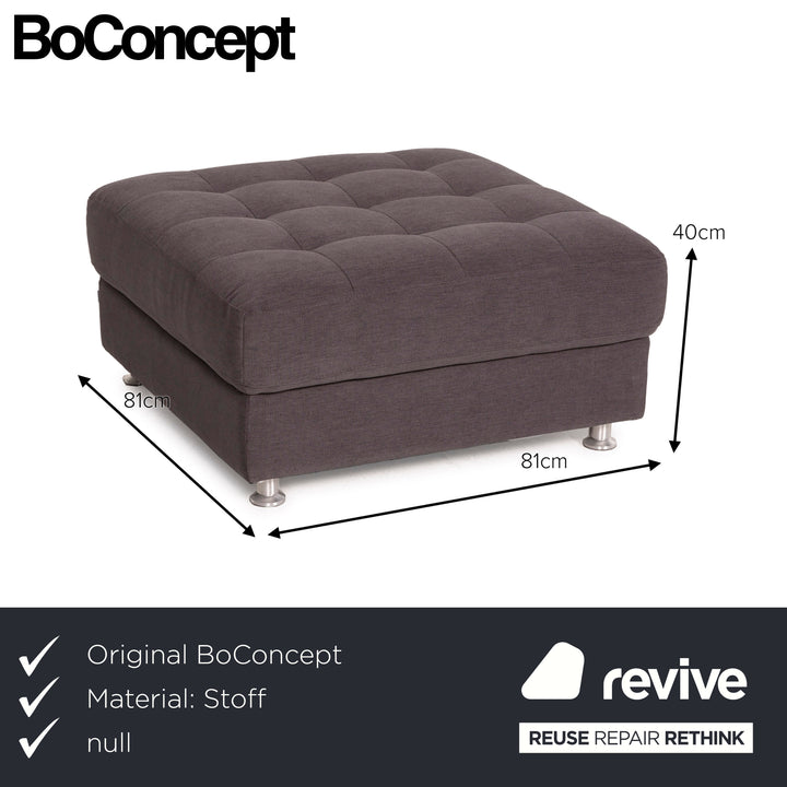 BoConcept Osaka Stoff Sofa Garnitur Grau 2xZweisitzer 1xHocker Set