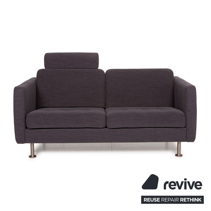 BoConcept Osaka Stoff Sofa Garnitur Grau 2xZweisitzer 1xHocker Set