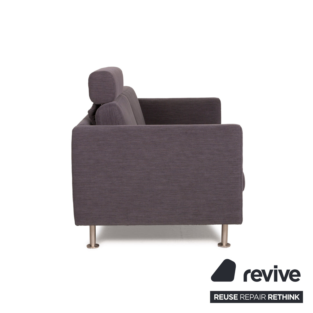 BoConcept Osaka Stoff Sofa Garnitur Grau 2xZweisitzer 1xHocker Set