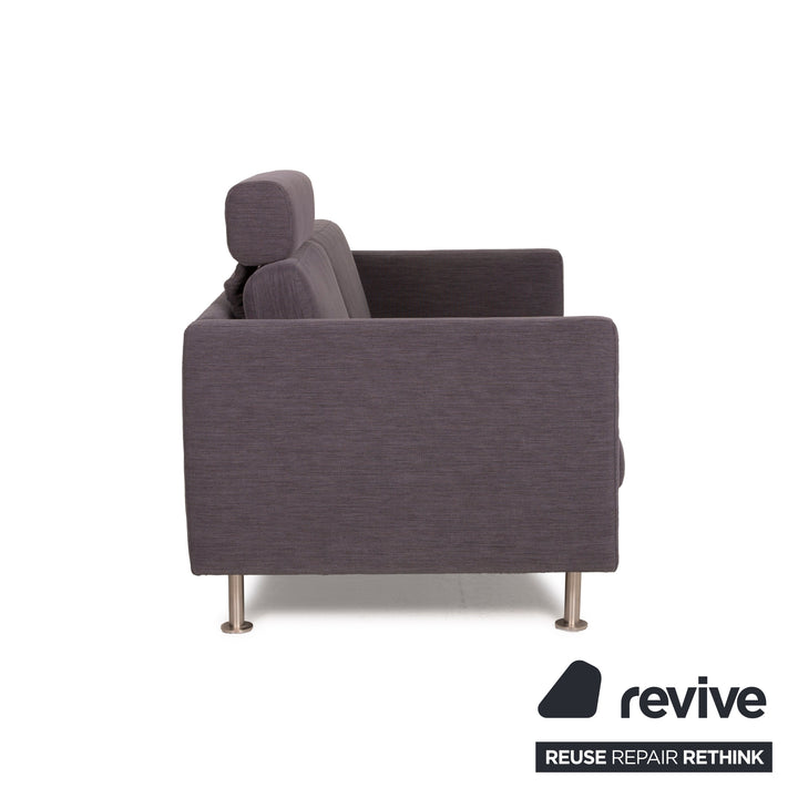 BoConcept Osaka Stoff Sofa Garnitur Grau 2xZweisitzer 1xHocker Set