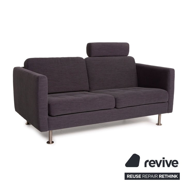 BoConcept Osaka Stoff Sofa Garnitur Grau 2xZweisitzer 1xHocker Set