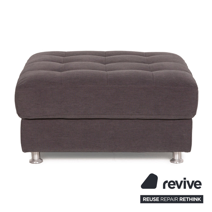 BoConcept Osaka Stoff Sofa Garnitur Grau 2xZweisitzer 1xHocker Set