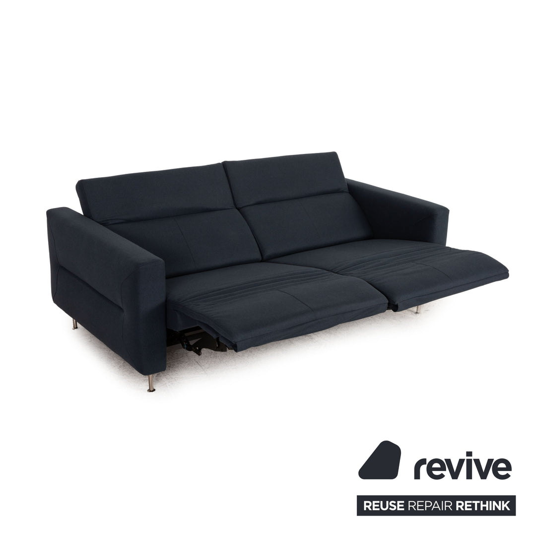 BoConcept Parma Stoff Zweisitzer Blau Dunkelblau Sofa Couch elektrische Wall-Free Funktion
