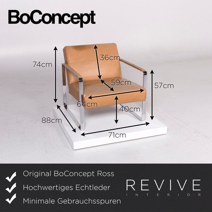 BoConcept Ross Leder Sessel Beige #11381