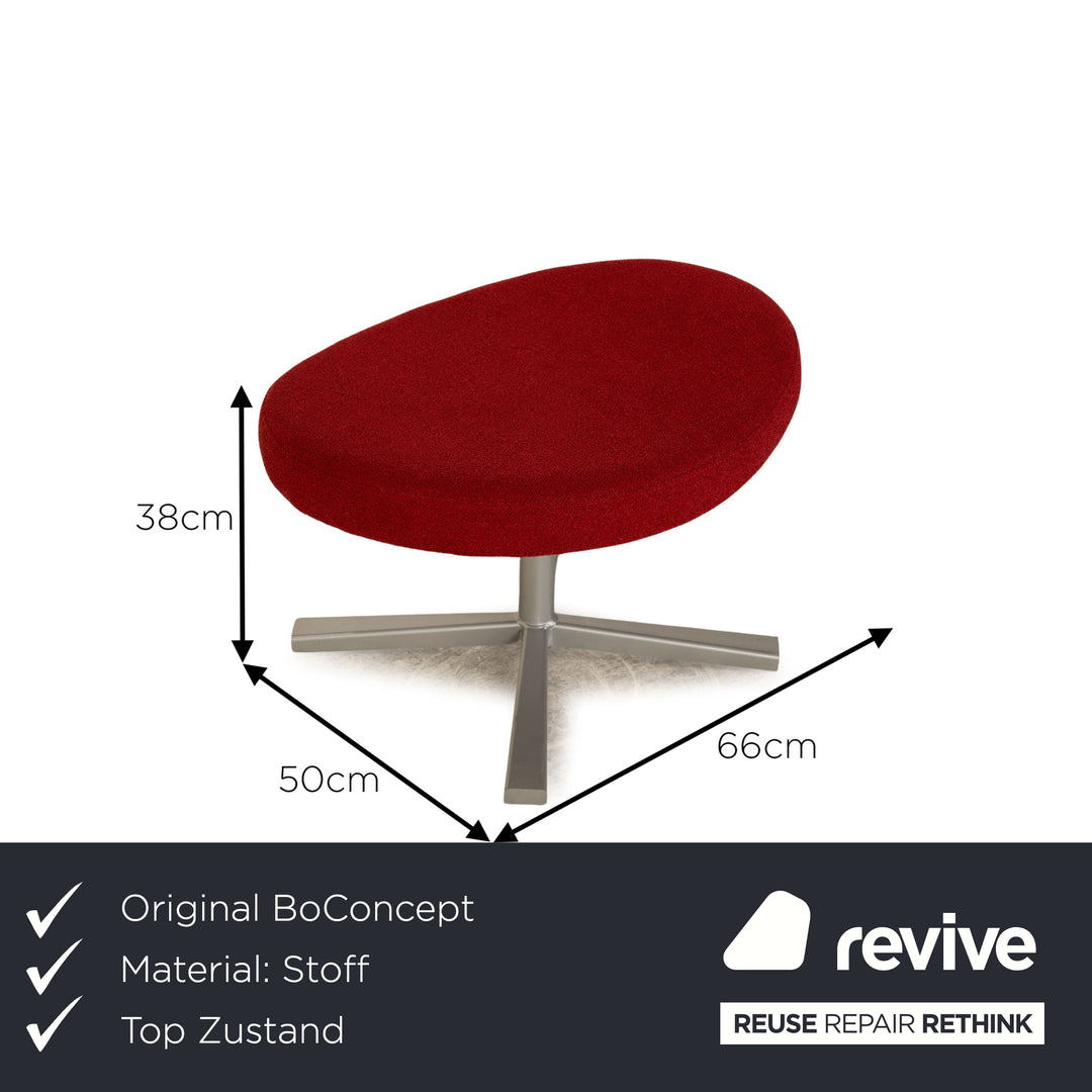 BoConcept Shelly Stoff Sessel inkl. Hocker Rot