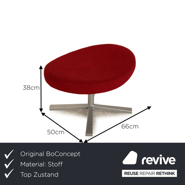 BoConcept Shelly Stoff Sessel inkl. Hocker Rot