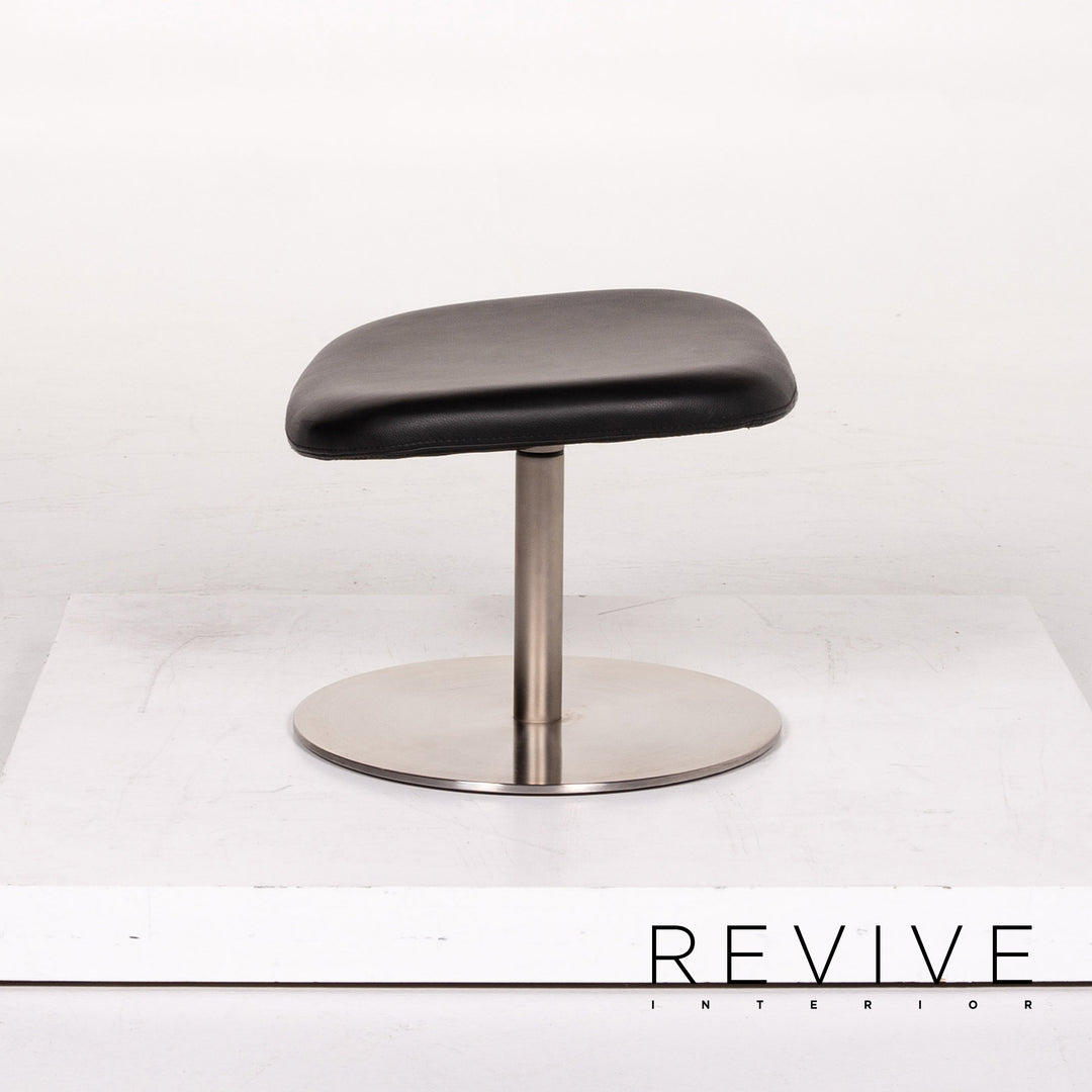 BoConcept Smartville Leder Sessel inkl. Hocker Schwarz Stuhl #13533