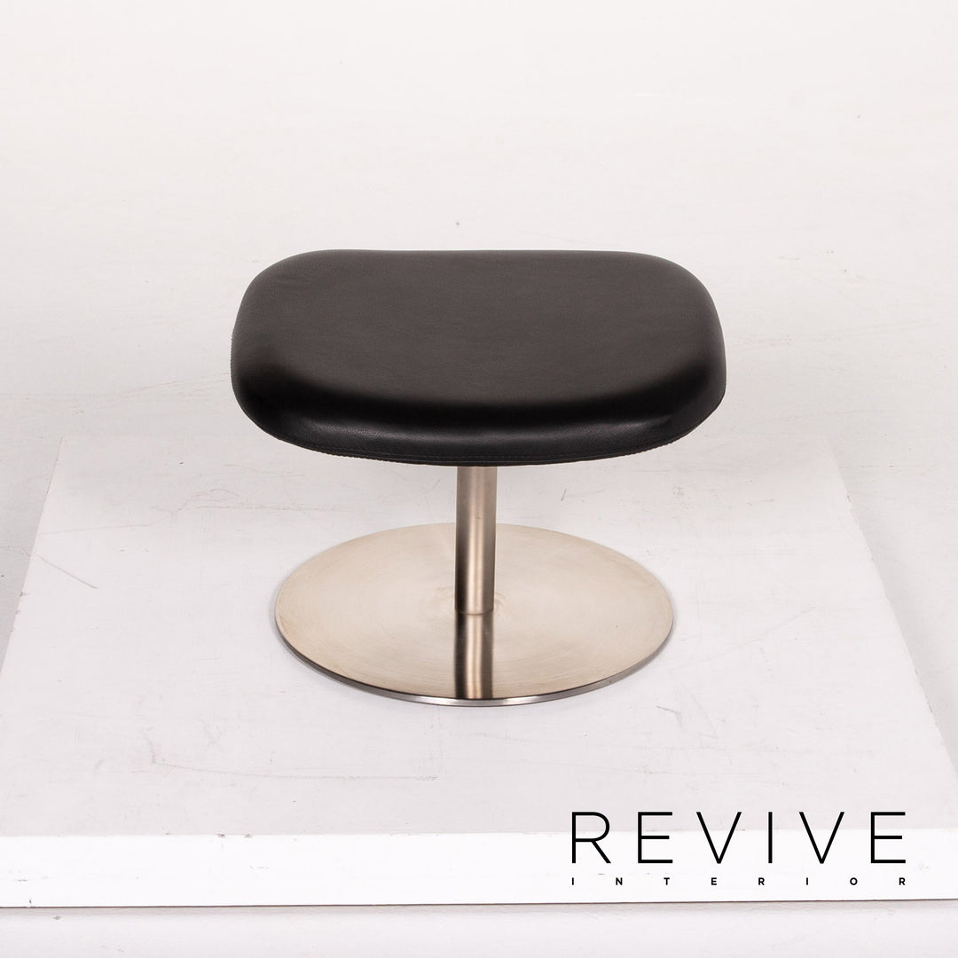 BoConcept Smartville Leder Sessel inkl. Hocker Schwarz Stuhl #13533