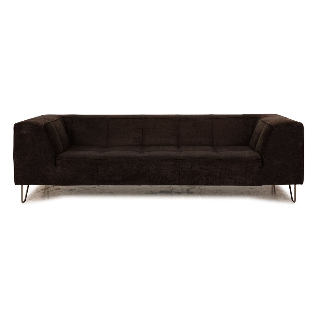 BoConcept Milos Stoff Dreisitzer Schwarz Sofa Couch