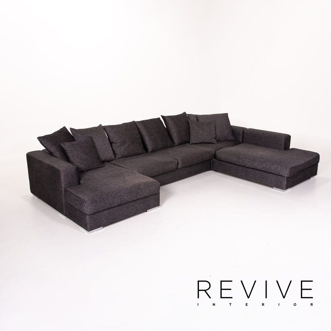 BoConcept Stoff Ecksofa Anthrazit Grau Sofa Couch #13864