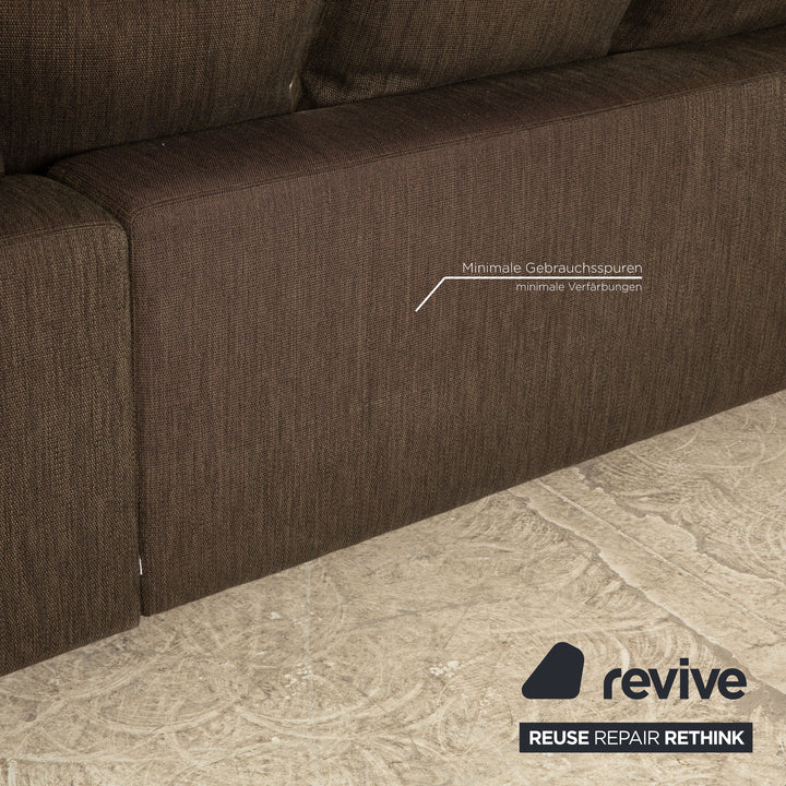 BoConcept Stoff Ecksofa Grau Braun Recamiere Rechts Sofa Couch