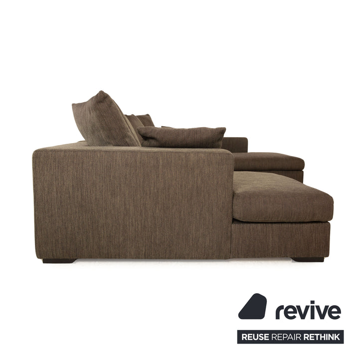 BoConcept Stoff Ecksofa Grau Braun Recamiere Rechts Sofa Couch