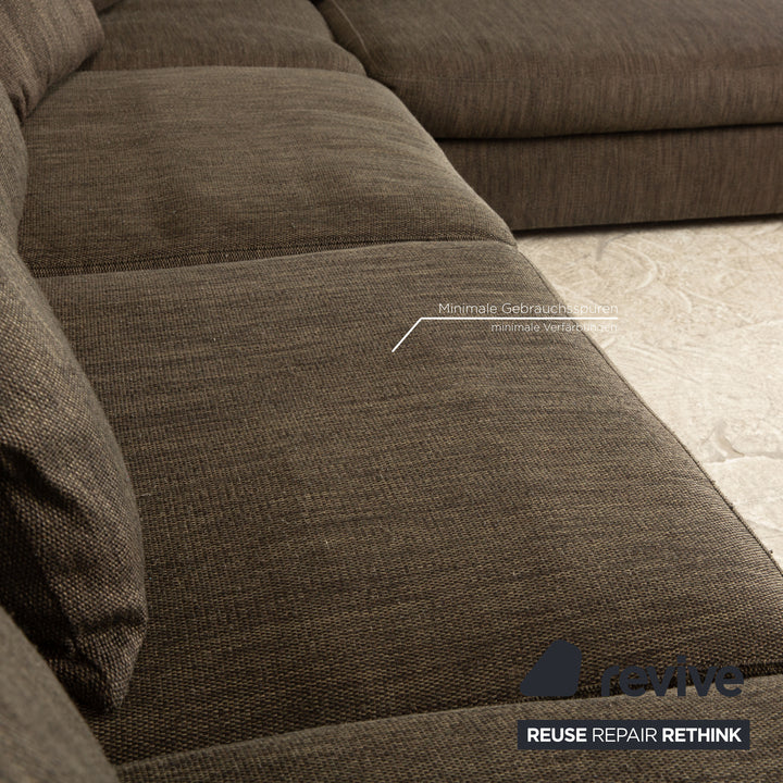 BoConcept Stoff Ecksofa Grau Braun Recamiere Rechts Sofa Couch