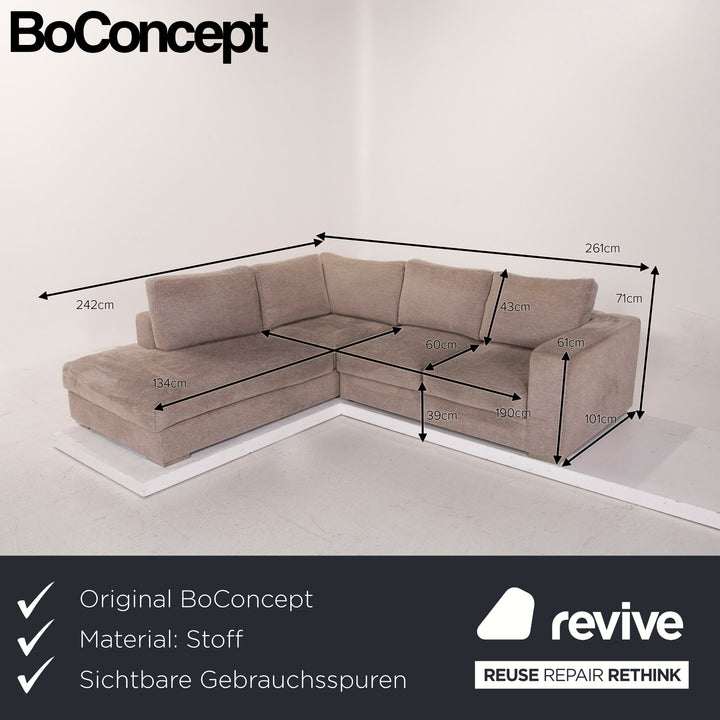 BoConcept Stoff Sofa Beige Ecksofa #15269