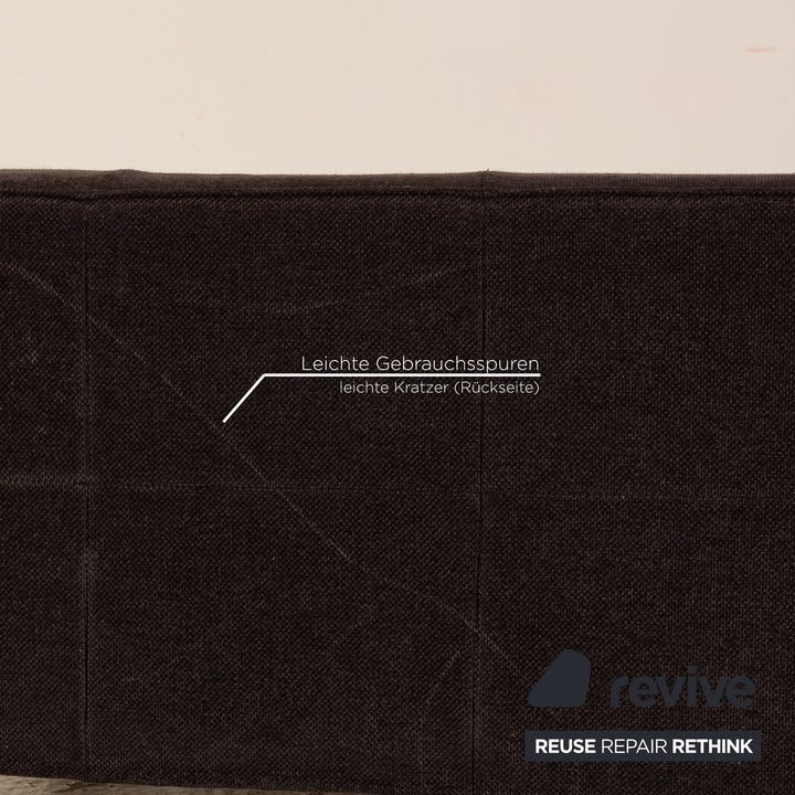 BoConcept Stoff Sofa Garnitur Schwarz Dreisitzer Hocker Couch