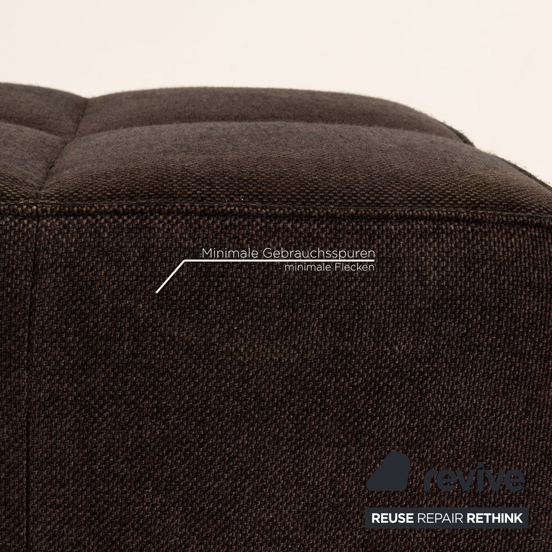 BoConcept Stoff Sofa Garnitur Schwarz Dreisitzer Hocker Couch