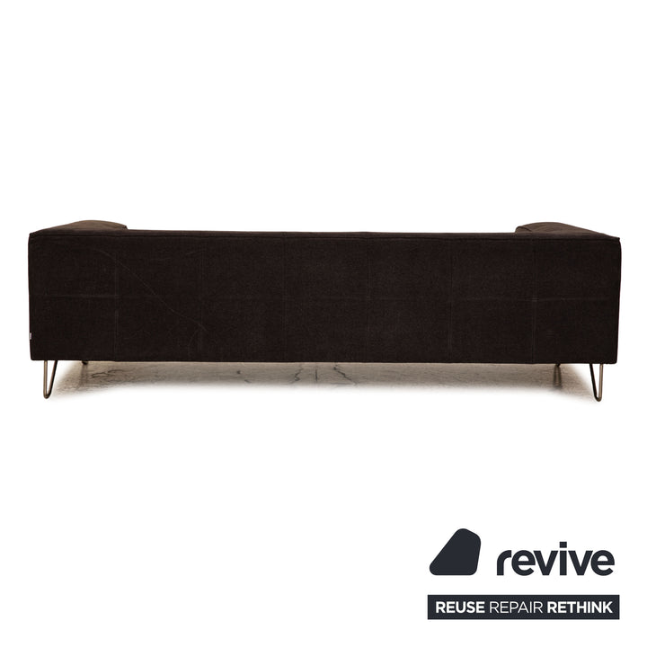 BoConcept Stoff Sofa Garnitur Schwarz Dreisitzer Hocker Couch