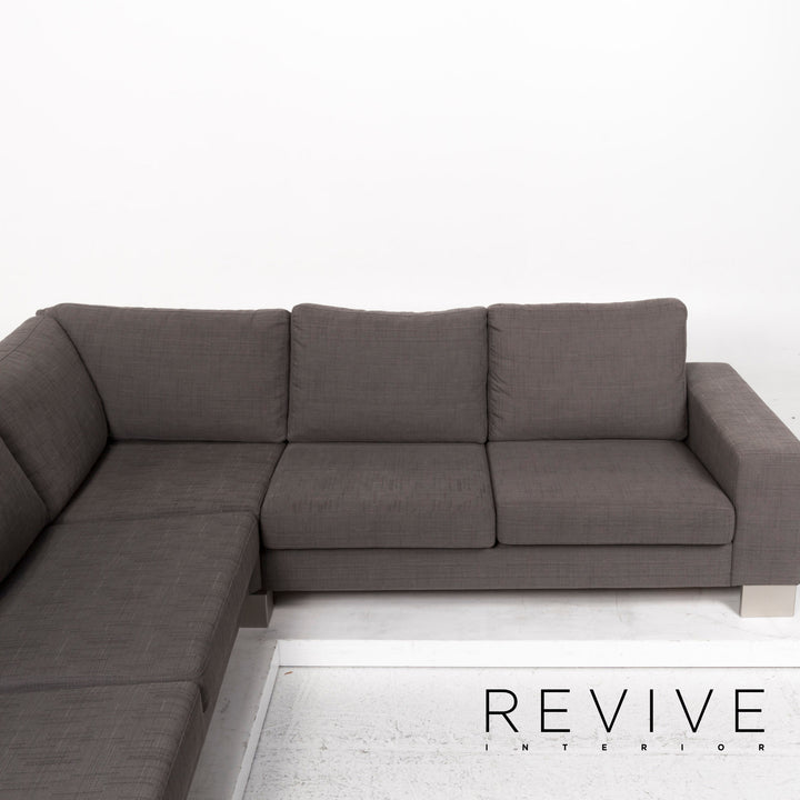 BoConcept Stoff Sofa Grau Ecksofa #12983