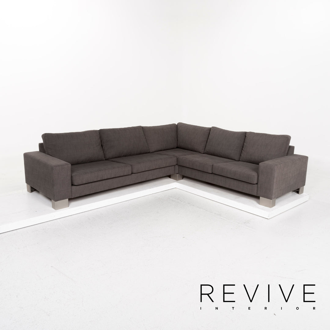 BoConcept Stoff Sofa Grau Ecksofa #12983