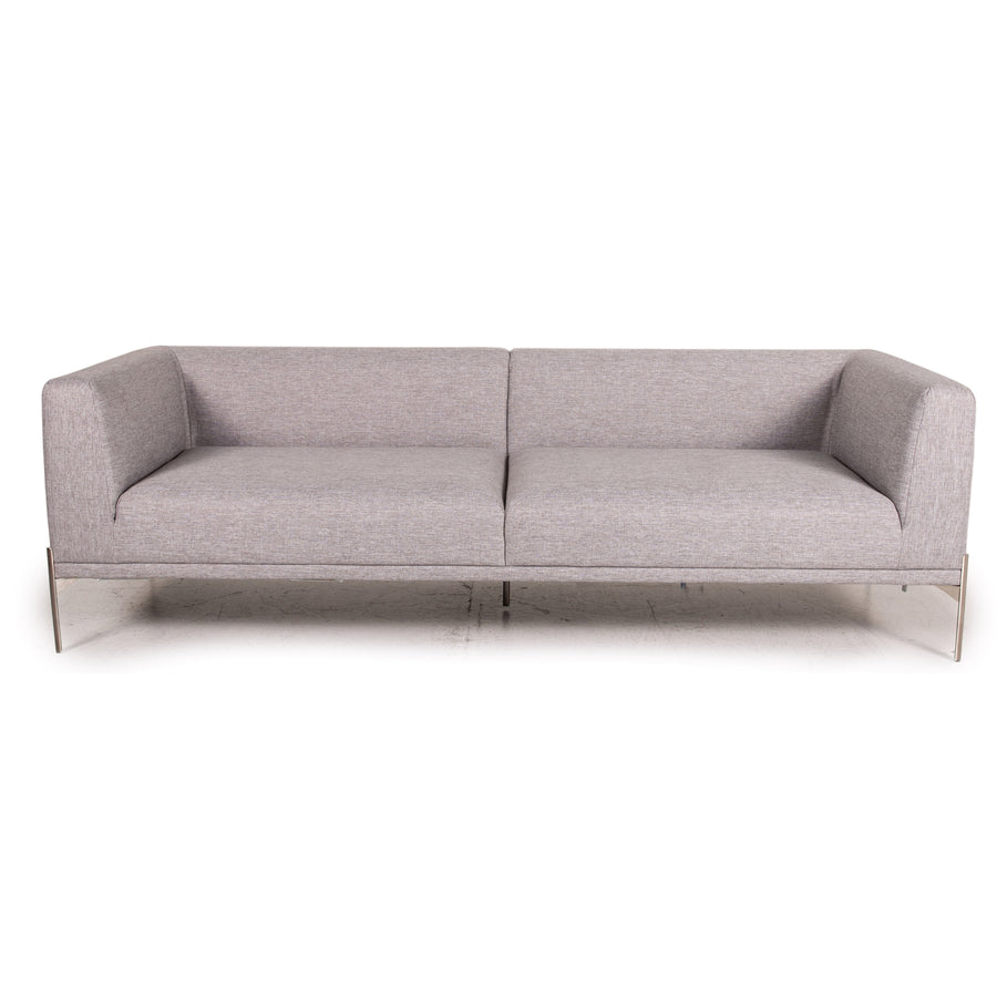 Bolia Caisa Stoff Sofa Grau Hellgrau Dreisitzer Couch