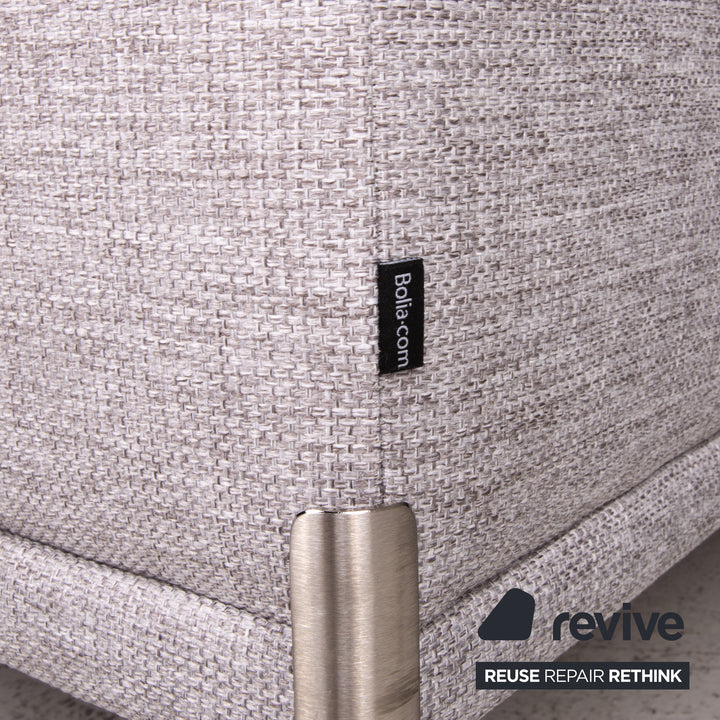 Bolia Caisa Stoff Sofa Grau Hellgrau Dreisitzer Couch