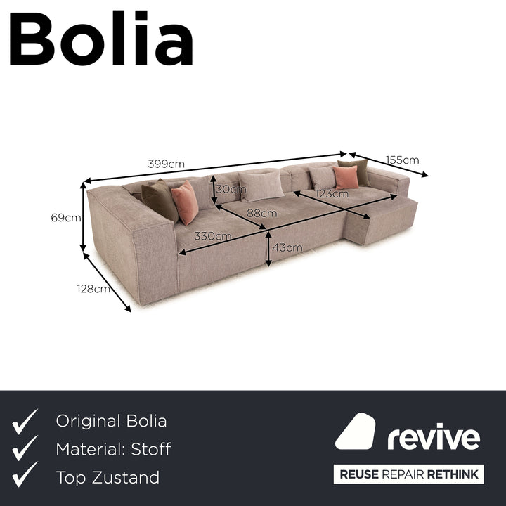Bolia Cosima Stoff Ecksofa Grau Sofa Couch