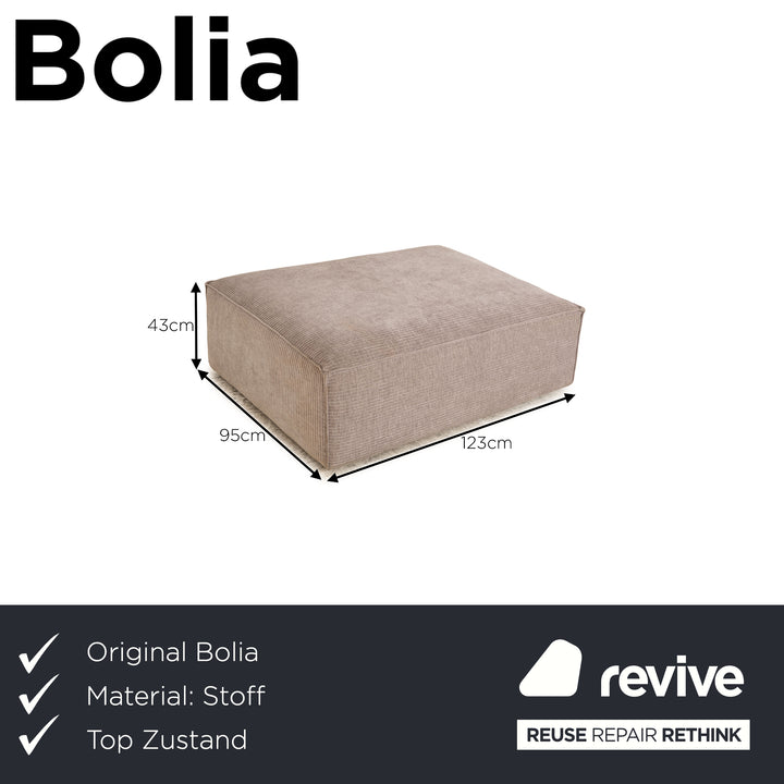 Bolia Cosima Stoff Hocker Grau