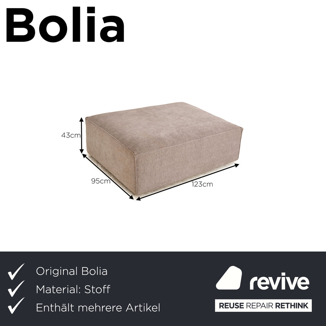 Bolia Cosima Stoff Sofa Garnitur Grau Ecksofa Hocker Sofa Couch