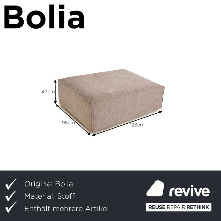 Bolia Cosima Stoff Sofa Garnitur Grau Ecksofa Hocker Sofa Couch
