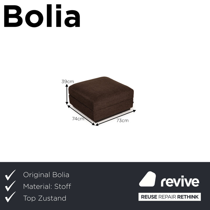 Bolia Sepia Stoff Hocker Dunkelbraun Braun