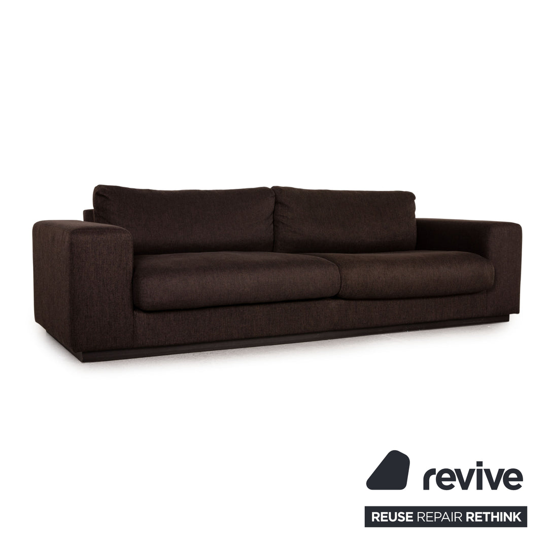 Bolia Sepia Stoff Sofa Dunkelbraun Dreisitzer Couch