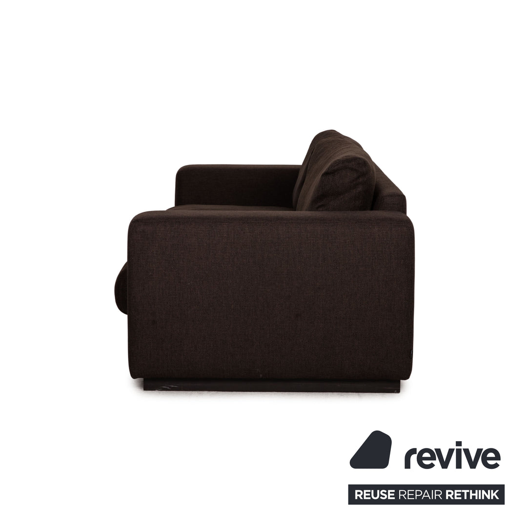 Bolia Sepia Stoff Sofa Dunkelbraun Dreisitzer Couch